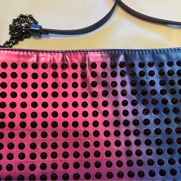 Christian Louboutin Loubiposh Panettone Spikes Crossbody Digital Rose Box Card+ - Picture 10 of 16